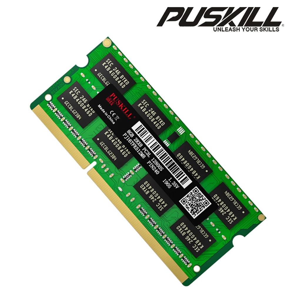 PUSKILL Ʈ ޸𸮿 Sodimm DDRL3, 4GB, 8GB, 1.35V, 1333, 1600MHZ,  